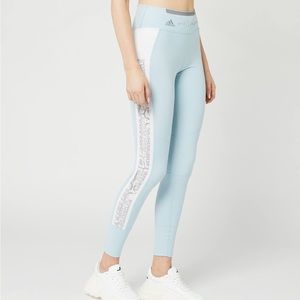 NWT Stella McCartney x Adidas Blue Snakeskin Leggings